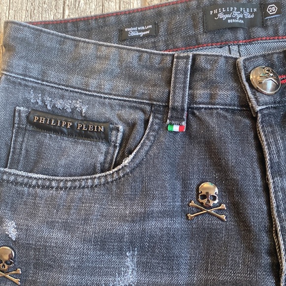 Philipp Plein denim shorts size 26 - Picture 5 of 15
